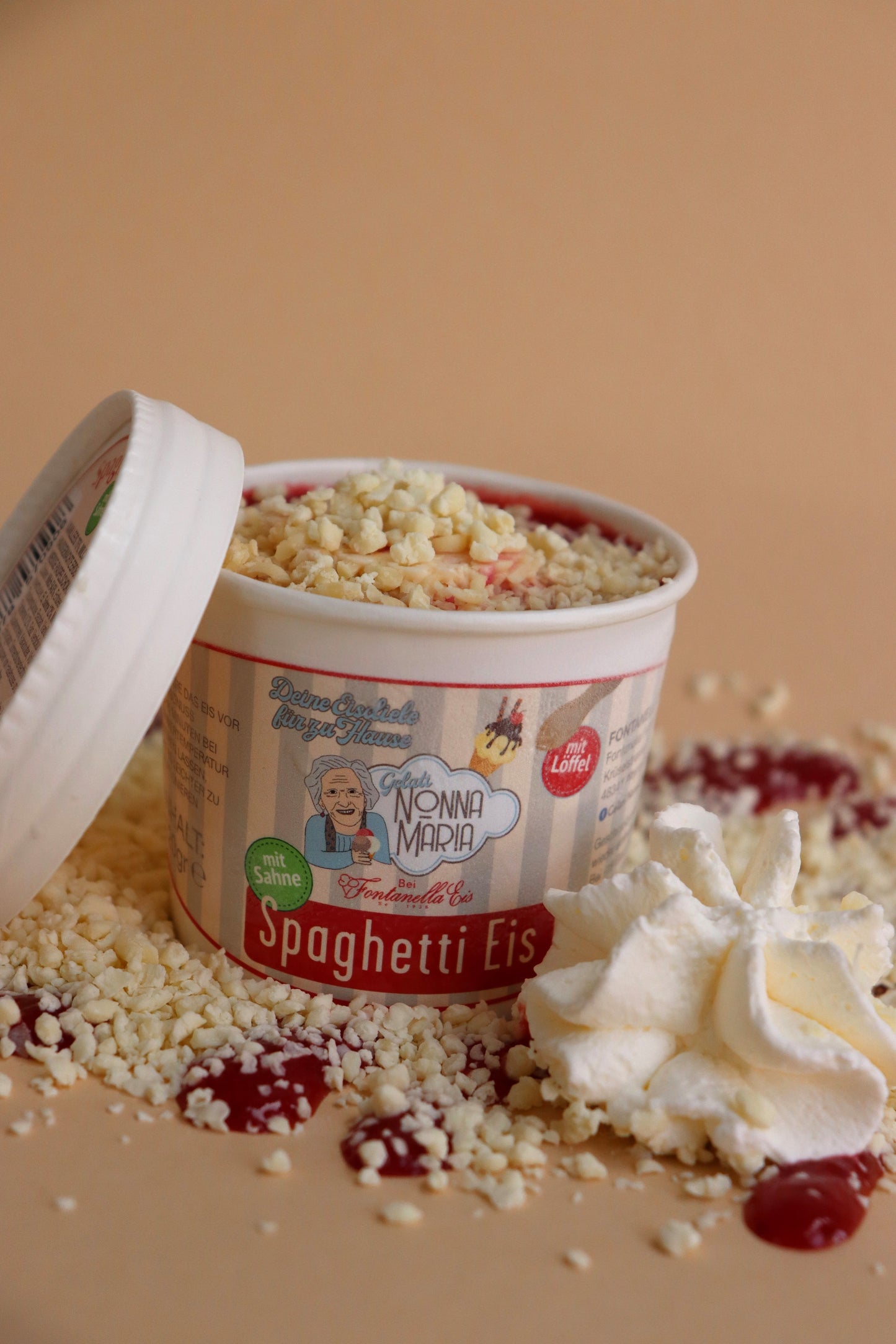 Neu! Spaghetti Eis mit SAHNE